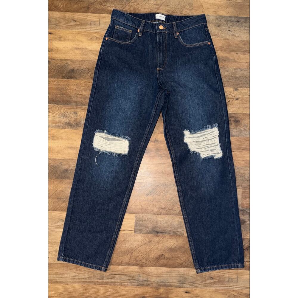 The drop women’s distressed Luca high blue jeans - Picture 7 of 16